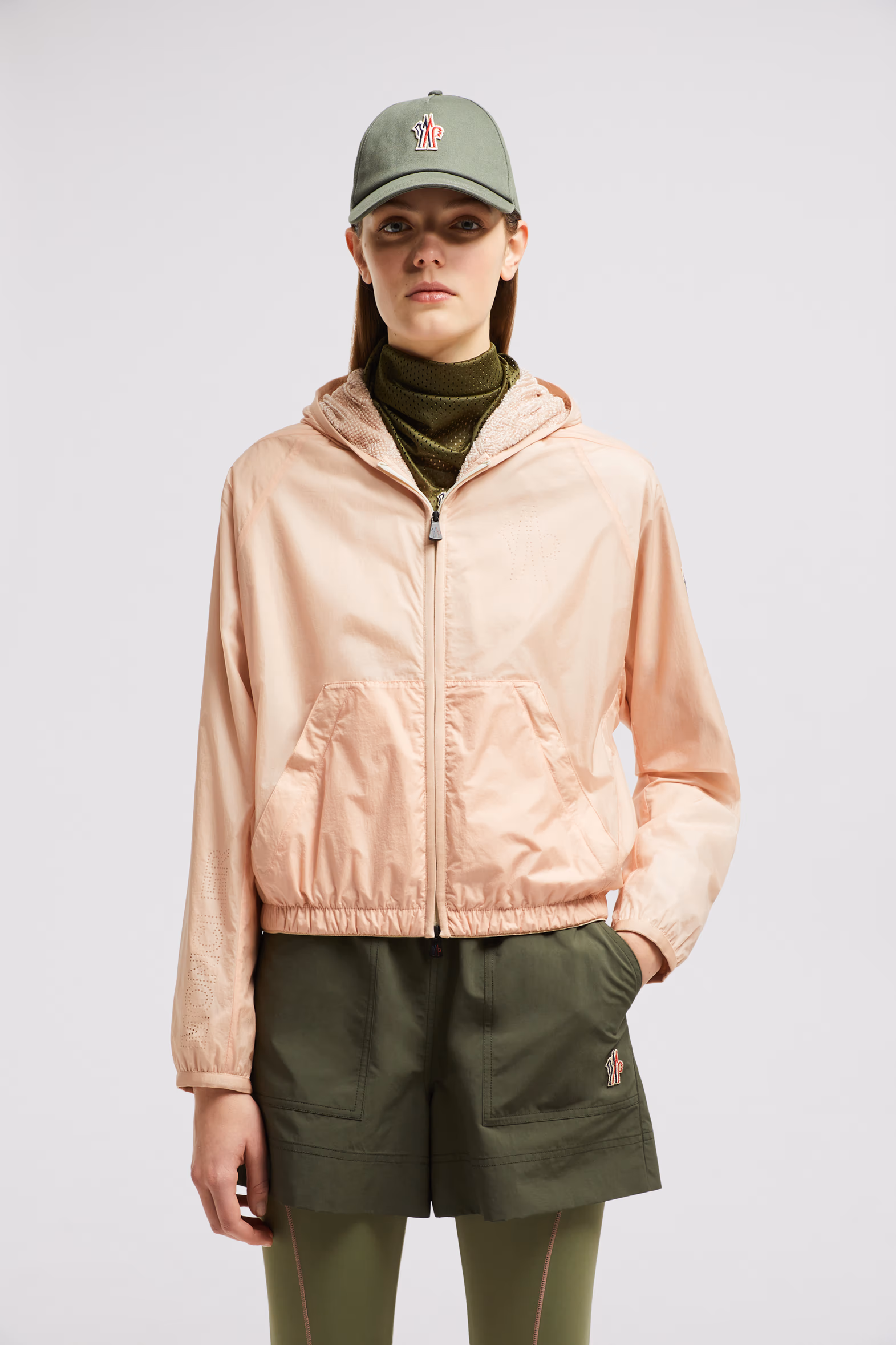 Logo Hoodie Women Pink Moncler 0